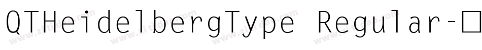 QTHeidelbergType Regular字体转换